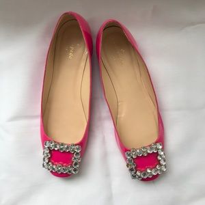 Kate Spade Pink Rhinestone Flats
